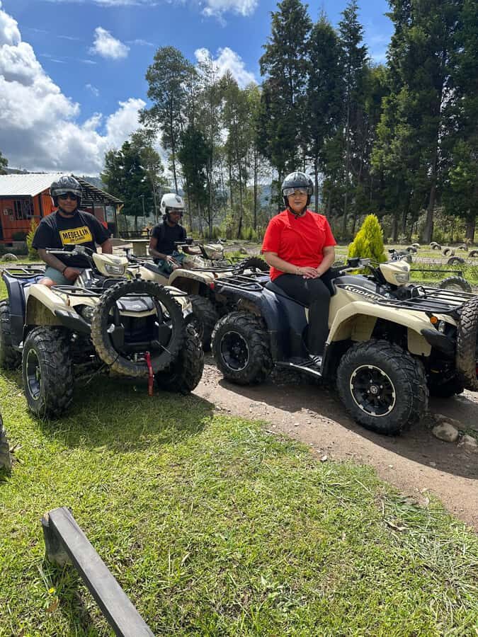 Medellin: ATV Tour 3 Mountains - The 4.5-hour flow around Guarne: class, views, waterfall time, and a trout stop
