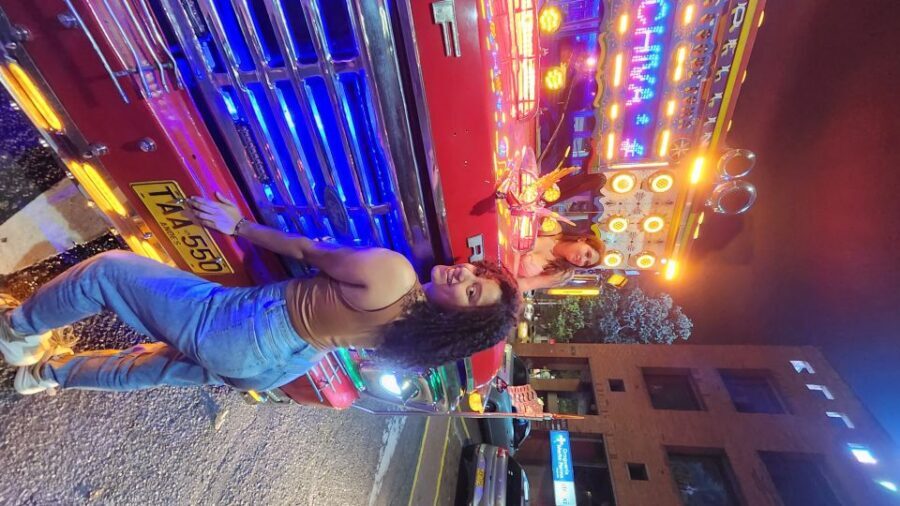 Medellin: Party Bus with DJ & Street Food Tastings - Gilberto Echeverri Mejía Bridge (4 Sur): The light-and-photo moment