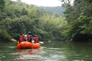 Medellin Rafting day-trip, Rio Calderas - Safety training and rescue practice: how they keep it fun