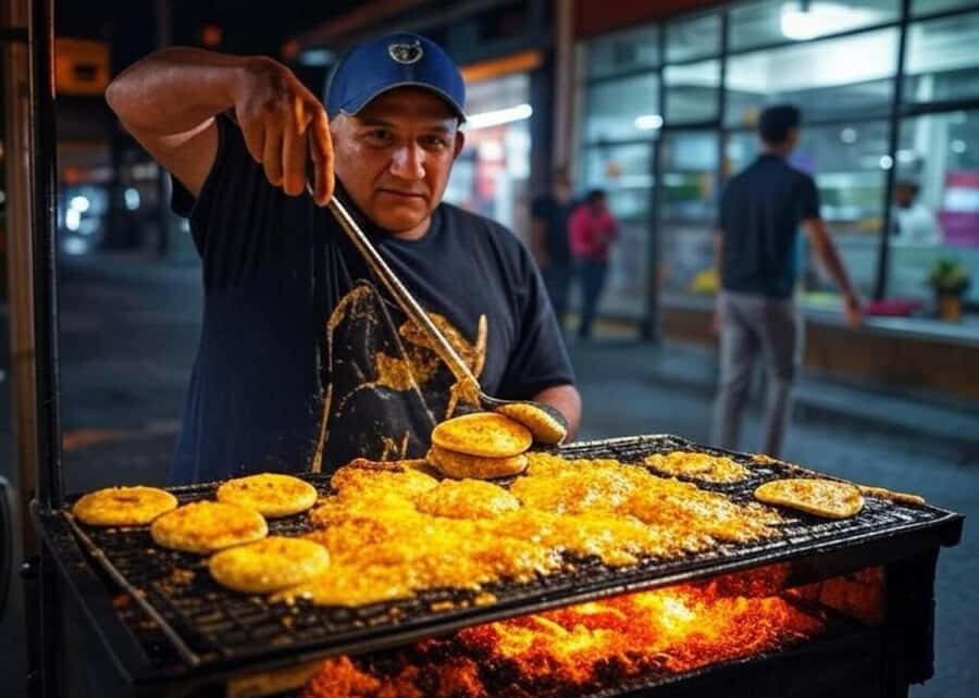 Medellin: tasting Street Food with Rooftops of El Poblado - Empanaditas El Poblado and the Perfect Walking-Snack Pace