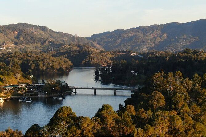 The best private tour to Guatapé and Helicopter ride + Guatapé's rock +Boat ride - Helicopter Over the Dam: Short Shared Flight, Big Visual Payoff